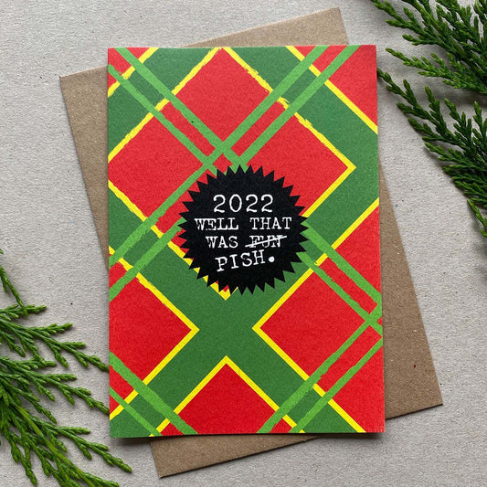 2022 Was Pish Neon Christmas Card