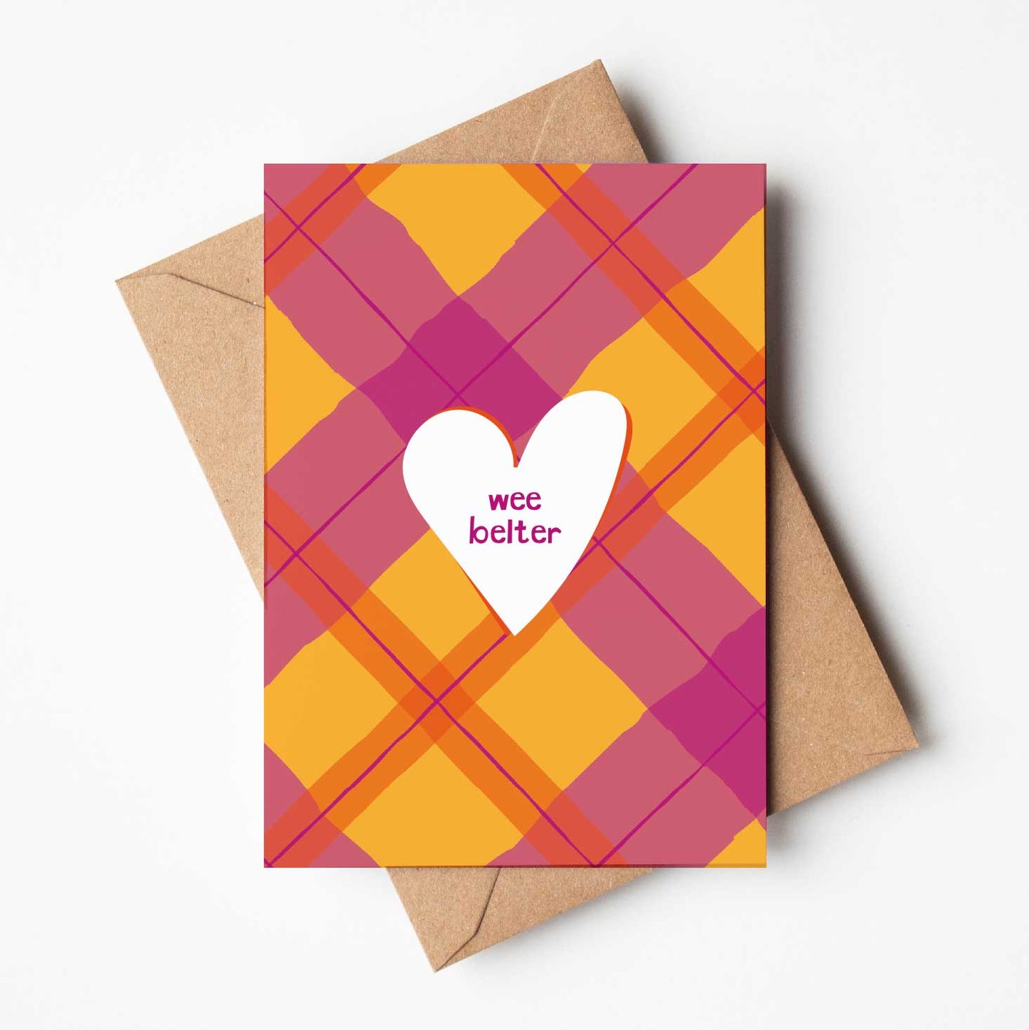 'Wee belter' Tartan Inspired Scottish Card