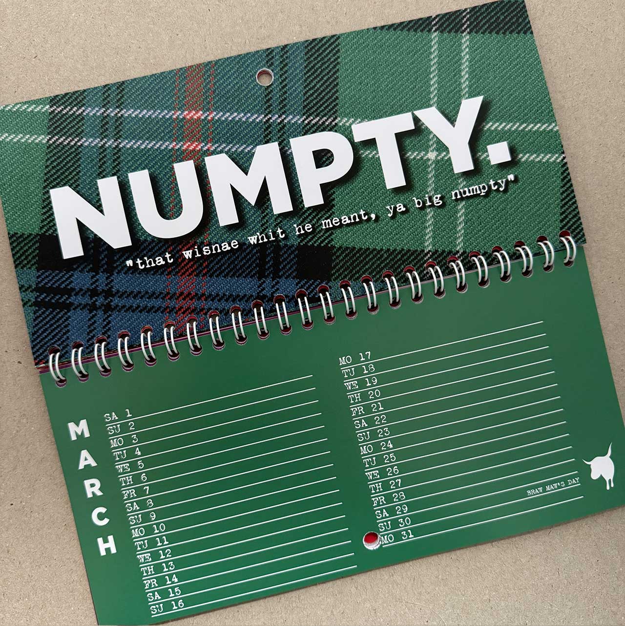 Scottish Insults Calendar 2025