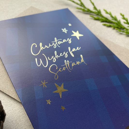 Luxury Scottish Christmas Card - Christmas Wishes fae Scotland