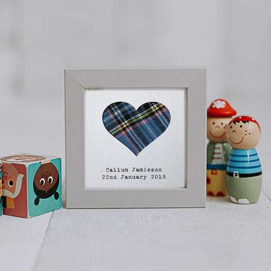 Scottish New Baby Gift Tartan Frame - HiyaPal