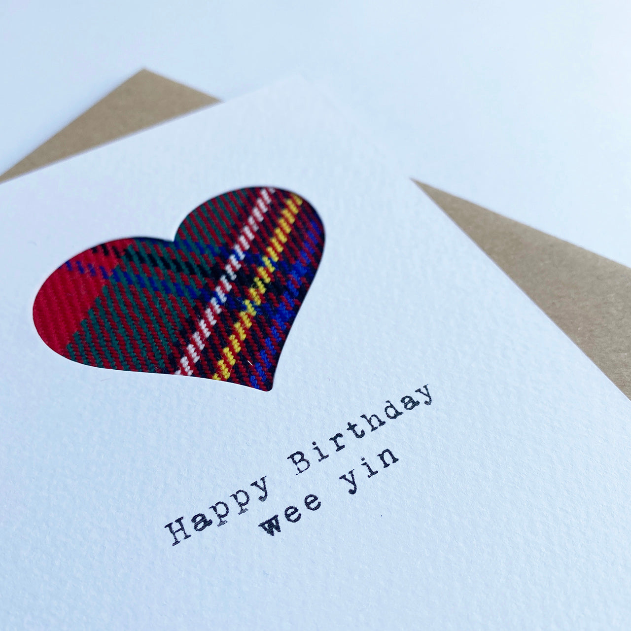 'Happy Birthday Wee Yin' Tartan Birthday Card - HiyaPal