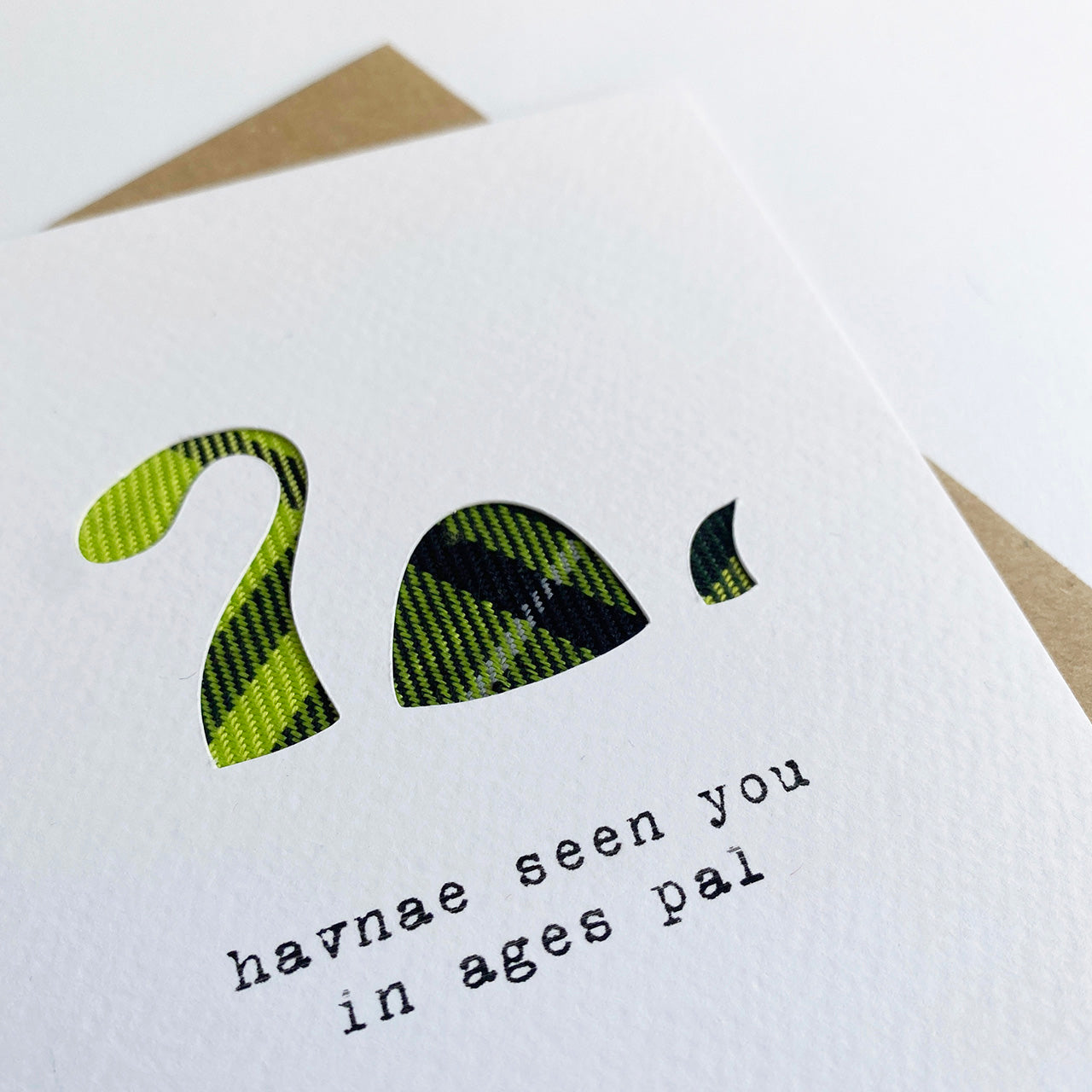 'Havnae Seen You In Ages, Pal' Scottish Tartan Greeting Card - HiyaPal