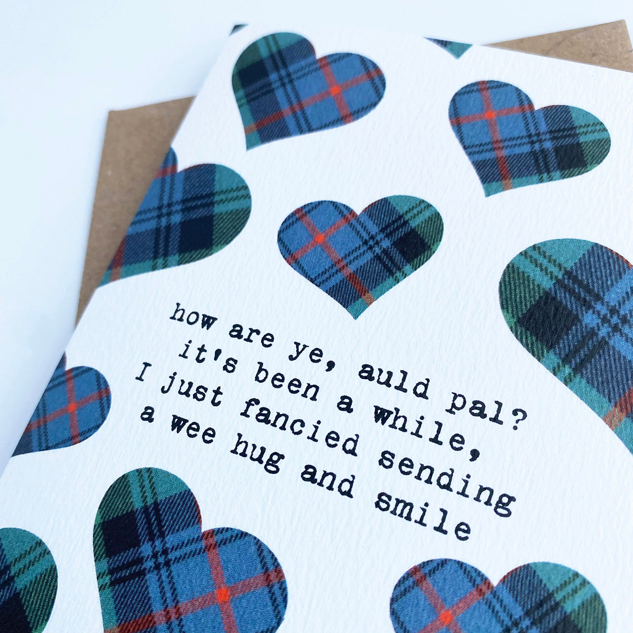 'Hug And Smile' Scottish Card for Friends - HiyaPal