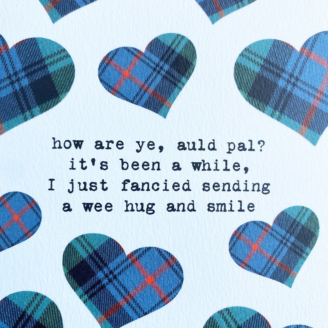 'Hug And Smile' Scottish Card for Friends - HiyaPal