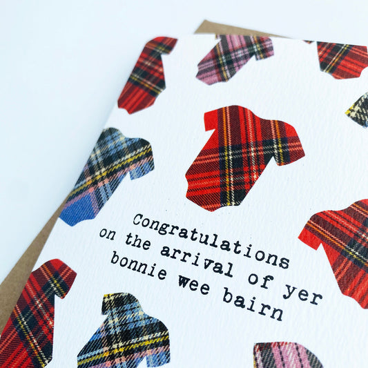 'Bonnie Bairn' Scottish Baby Card - HiyaPal