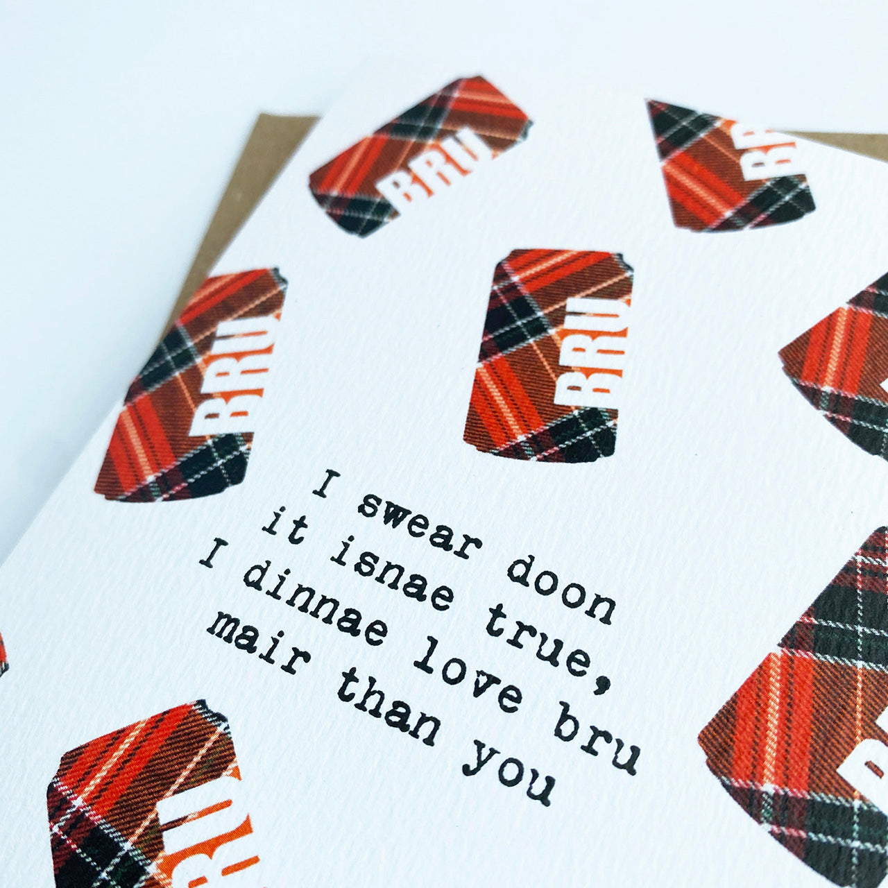 'I Love Bru' Scottish Love Card - HiyaPal