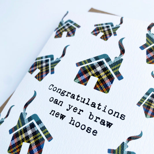 'Braw New Hoose' Scottish New Home Card - HiyaPal