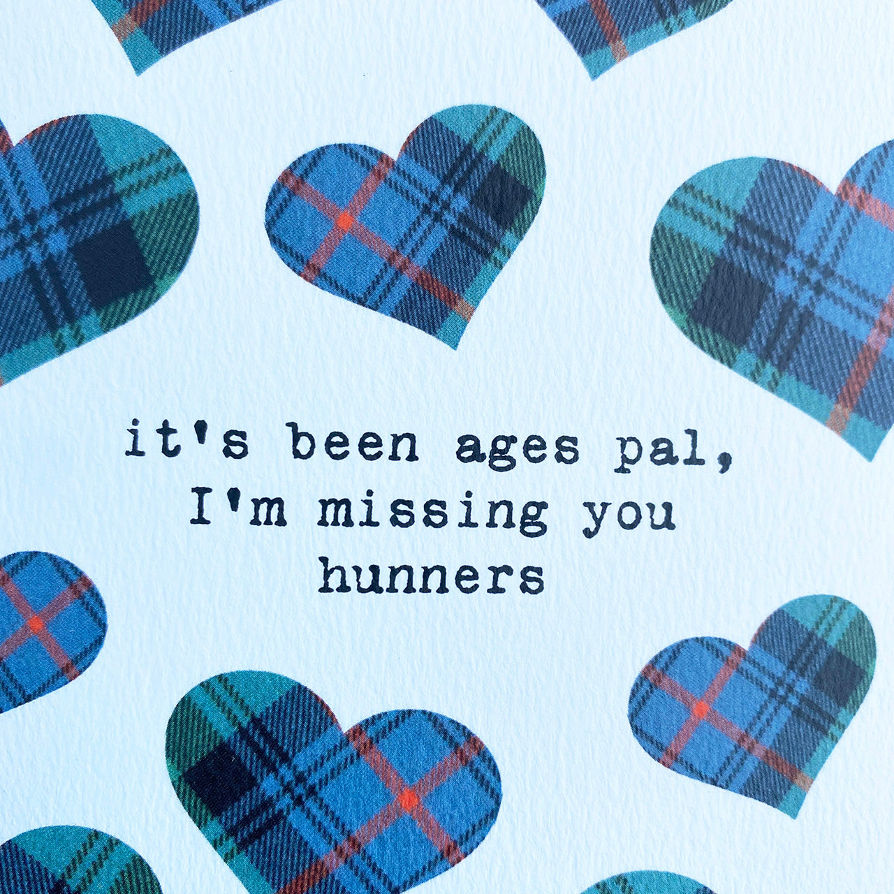 'Missing You Hunners' Scottish Thinking Of You Card - HiyaPal