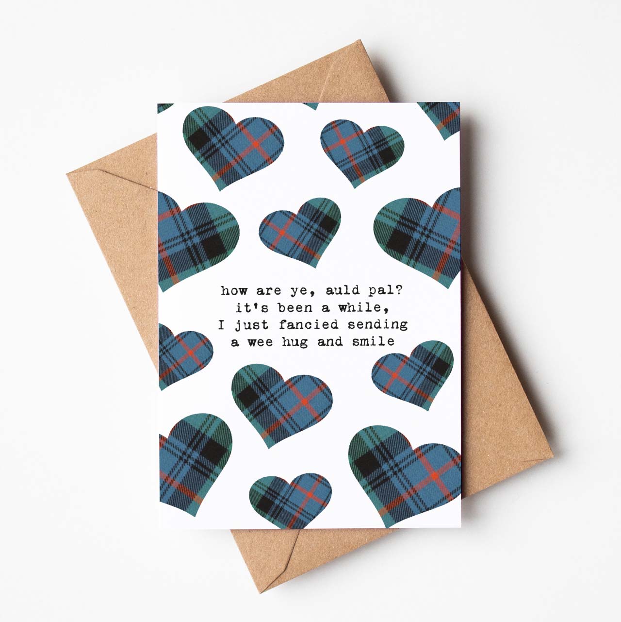 'Hug And Smile' Scottish Card for Friends - HiyaPal