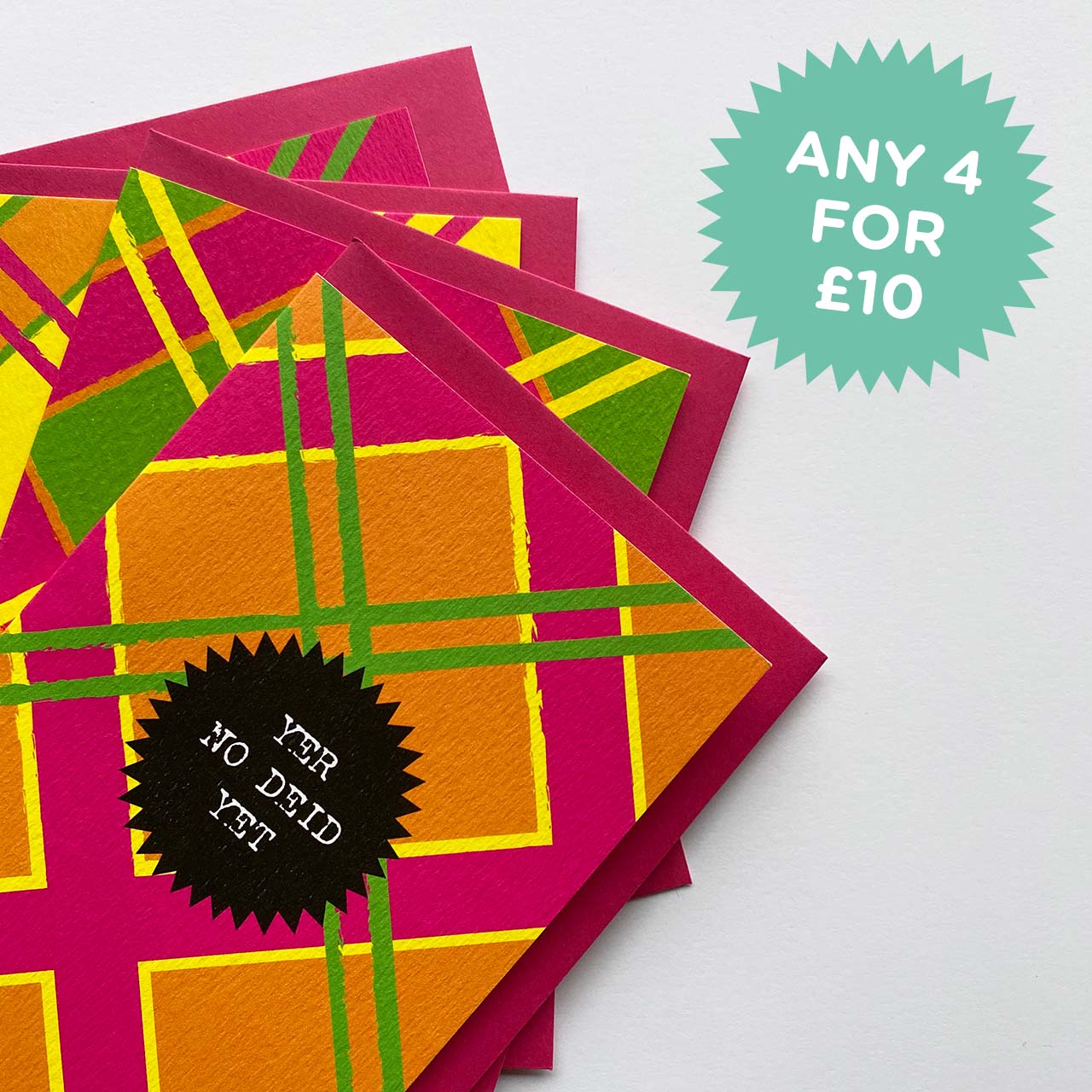 4 Printed Scottish Cards for £10 - HiyaPal