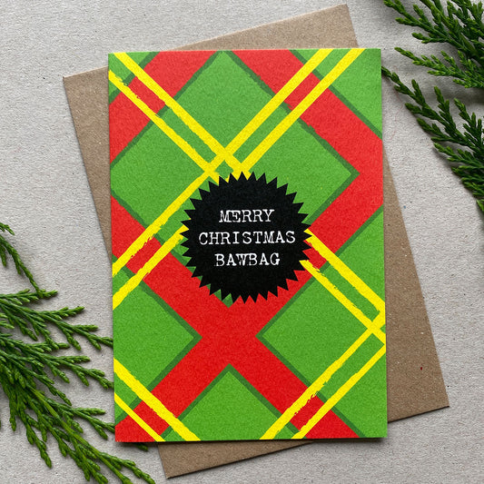 Merry Christmas Bawbag Cards Pack of 6