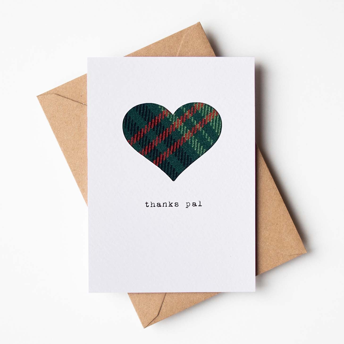 'Thanks Pal' Scottish Tartan Thank You Card - HiyaPal
