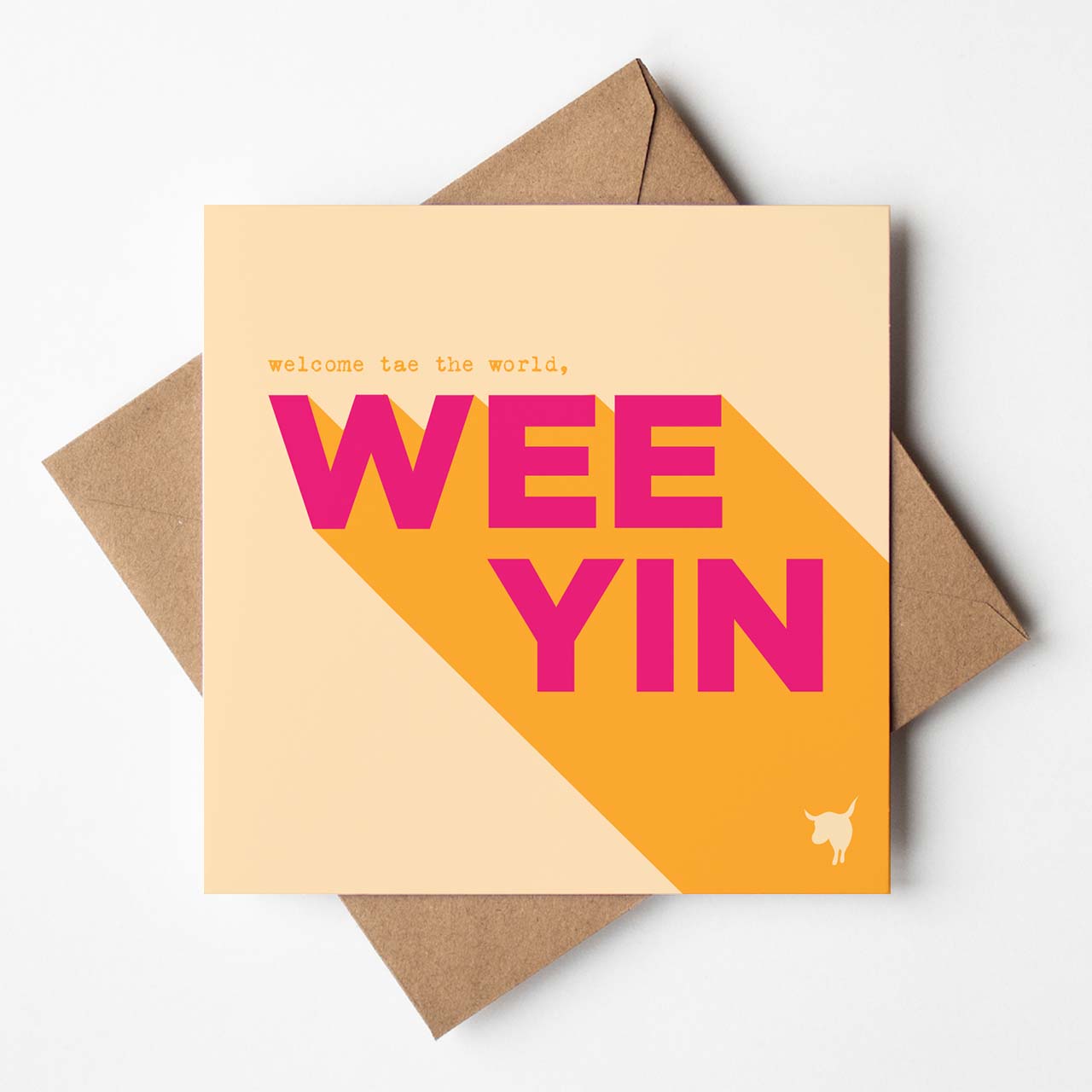 'Welcome tae the world Wee Yin' Scottish New Baby Card - HiyaPal
