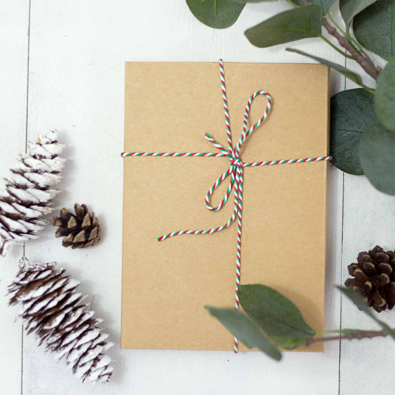 Box of 6 Personalised Tartan Tree Christmas Cards