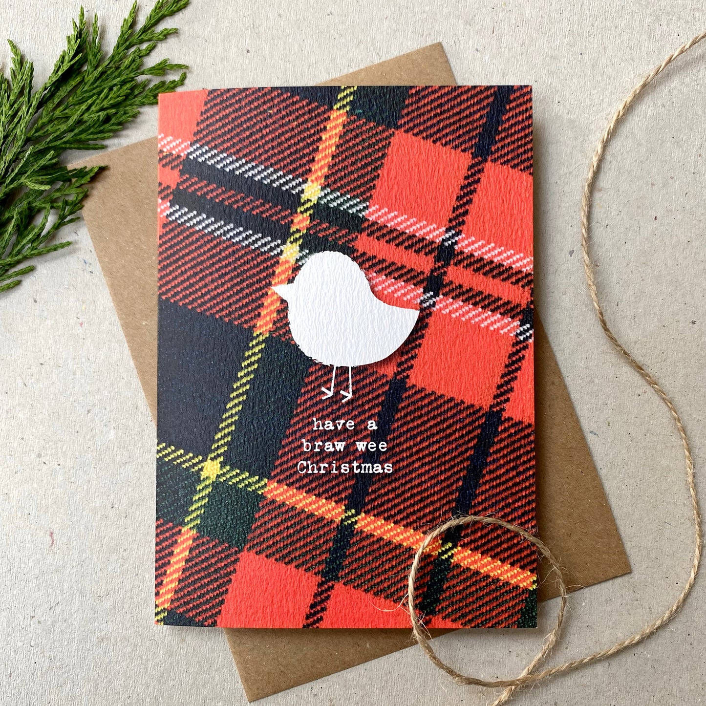 Tartan Christmas Cards Pack of 6