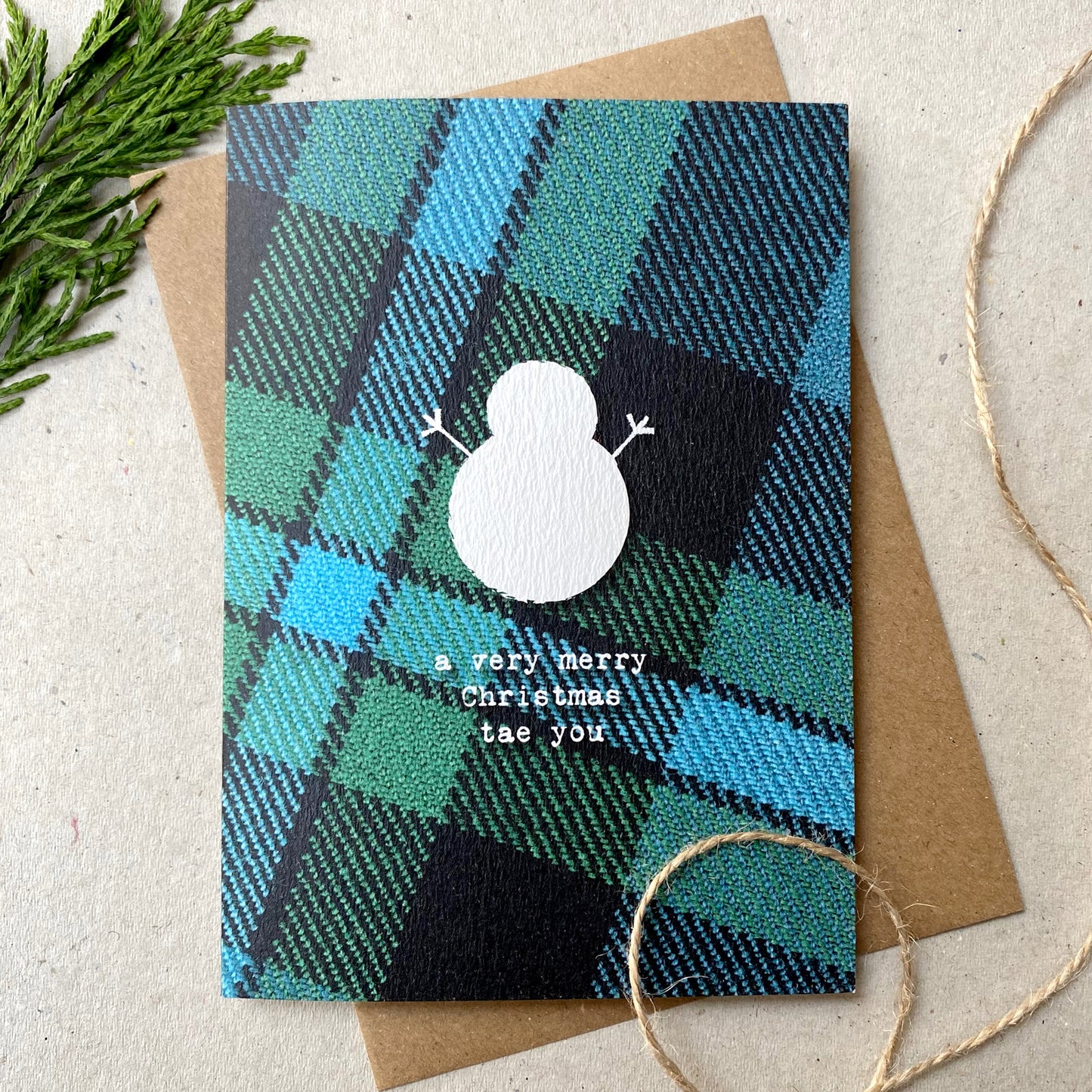 Tartan Christmas Cards Pack of 6