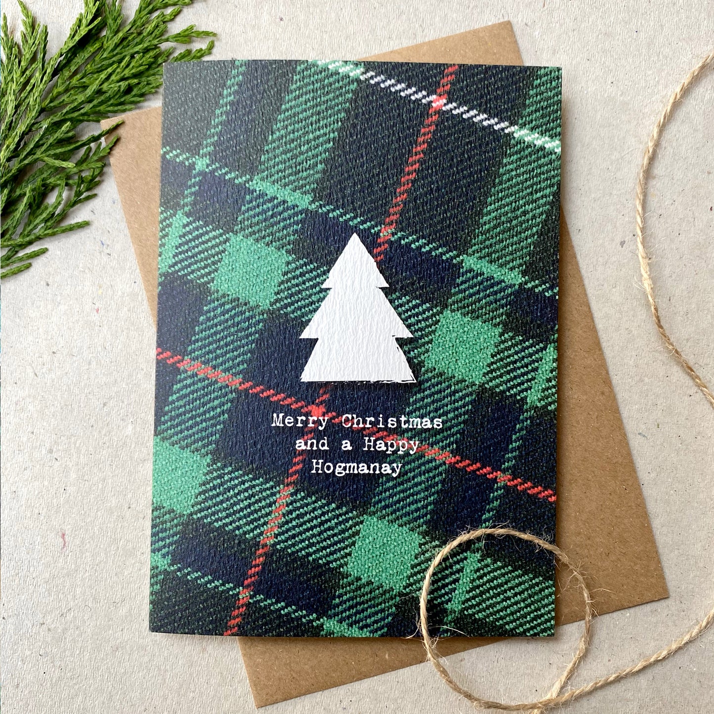 Tartan Christmas Cards Pack of 6