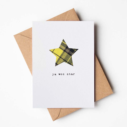 'Ya Wee Star' Scottish Well Done Card - HiyaPal